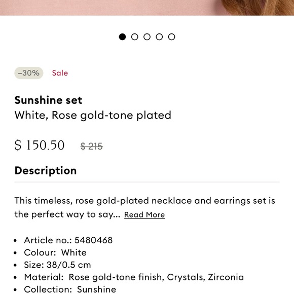 Swarovski Sunshine Set: necklace and earrings - Picture 4 of 4